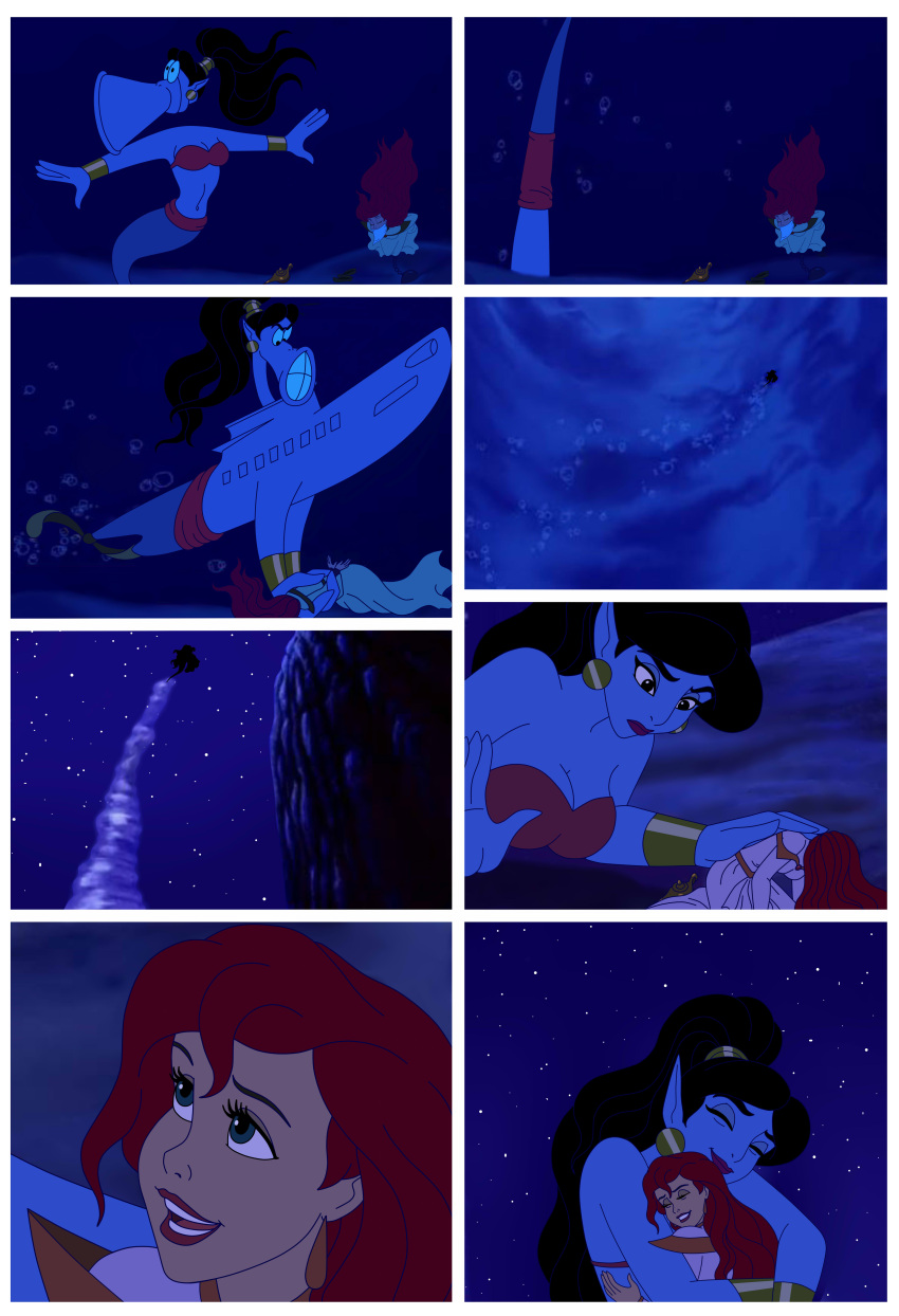 aladdin_(series) ariel_(the_little_mermaid) disney_princess princess_ariel the_little_mermaid