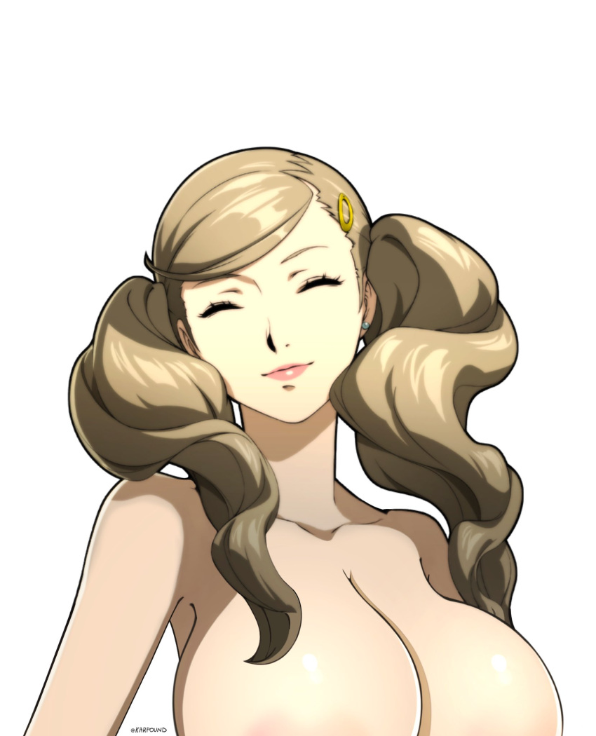 1girl 2024 2d 2d_(artwork) 2d_artwork ann_takamaki atlus big_breasts blonde_hair breasts color completely_nude completely_nude_female edit edited female_only grin huge_breasts karfound light-skinned_female light_skin lips long_hair looking_at_viewer looking_pleasured make_up makeup nude nude_female nude_female_nude_female pale-skinned_female pale_skin persona persona_5 persona_5_royal portrait red_lips red_lipstick shiny_breasts shiny_hair shiny_skin smile smiling_at_viewer solo_female twin_braids twin_tails yellow_hair