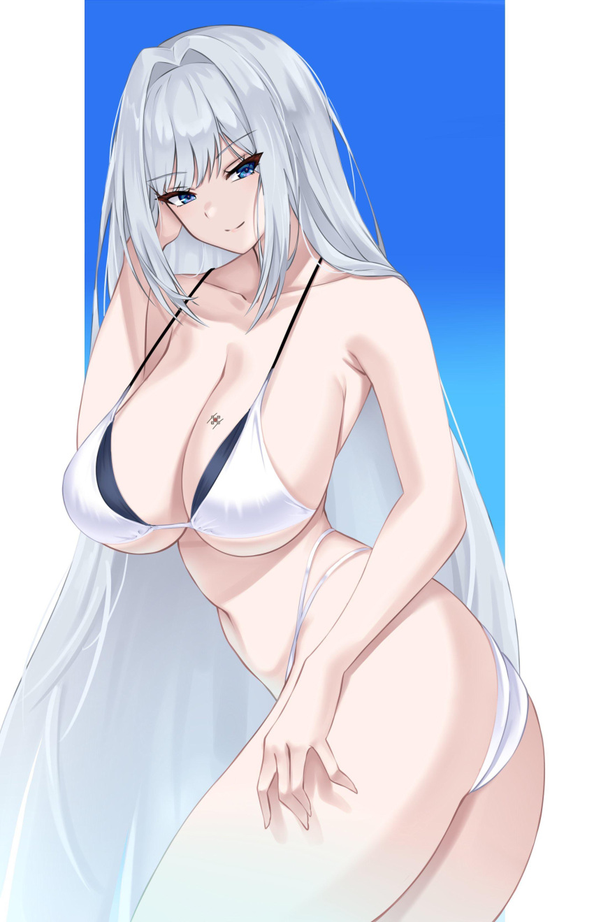 1girl 1girl alluring ass bare_legs big_breasts blue_eyes crimecrime ethel_(xenoblade) female_only long_hair nintendo seductive seductive_smile silver_hair xenoblade_(series) xenoblade_chronicles_3