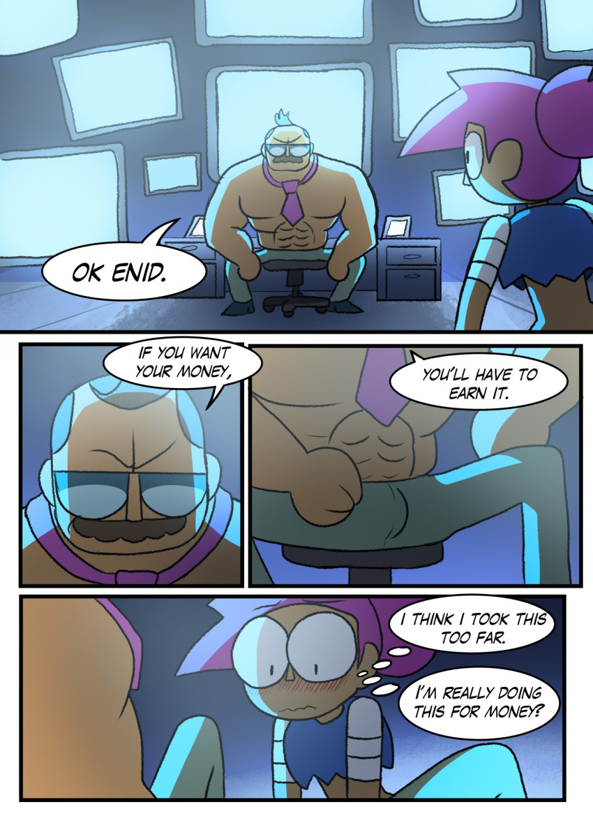 1boy 1girl 2019 cartoon_network comic english_text enid enid_mettle inkershike mr._gar ok_k.o.!_let's_be_heroes penis text unprofessional_behavior