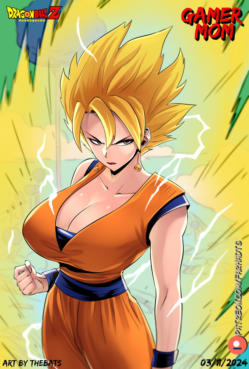 1girl big_breasts blonde_hair breasts cosplay dragon_ball dragon_ball_super dragon_ball_z kale sex_invitation sexually_suggestive son_goku thebats