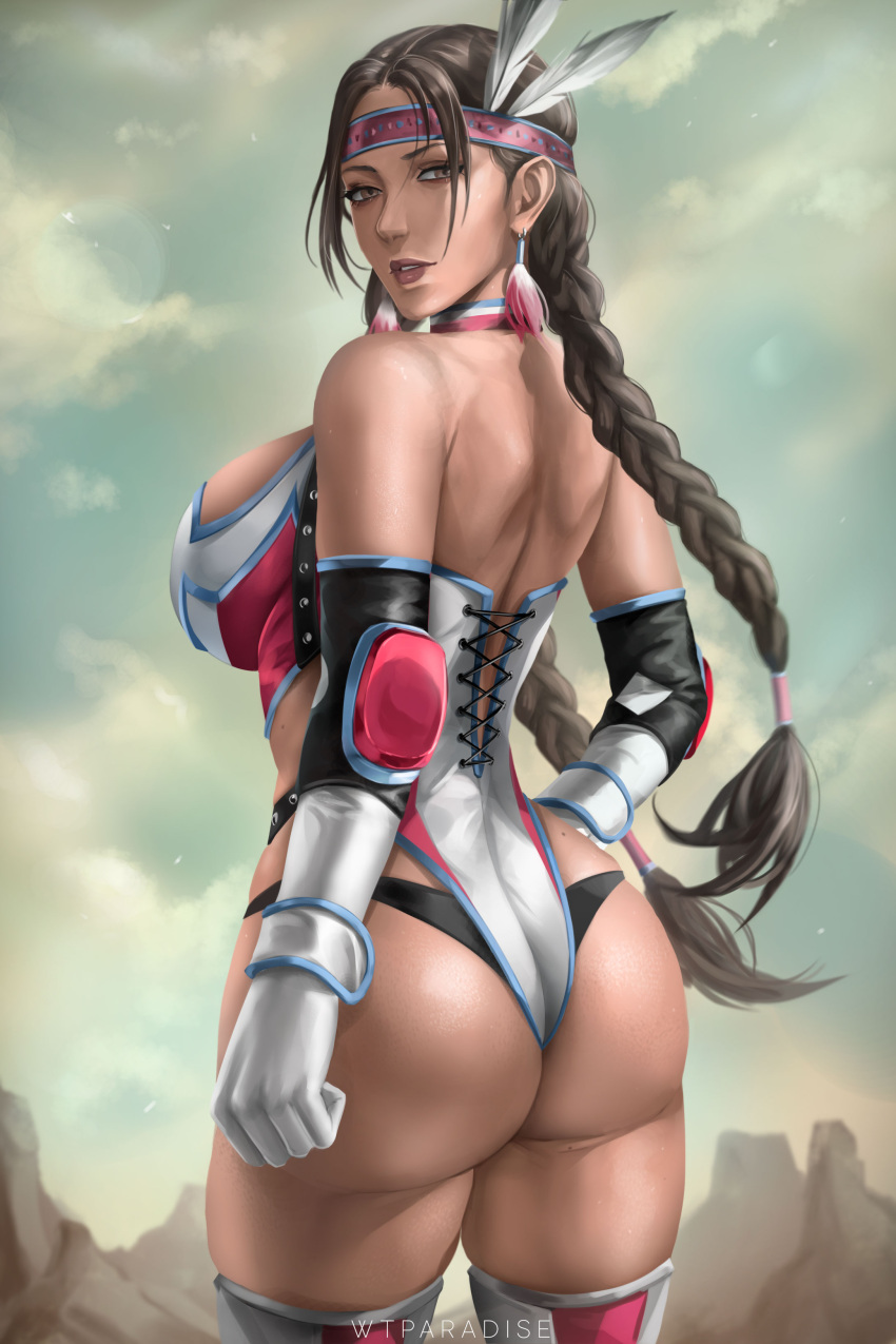 1girl alluring big_ass big_breasts braided_hair brown_eyes brunette gloves jaycee jaycee_(tekken) julia_chang looking_at_viewer namco standing tekken tekken_3 tekken_4 tekken_5_dark_resurrection tekken_6_bloodline_rebellion tekken_7 tekken_8 tekken_tag_tournament tekken_tag_tournament_2 wtparadise