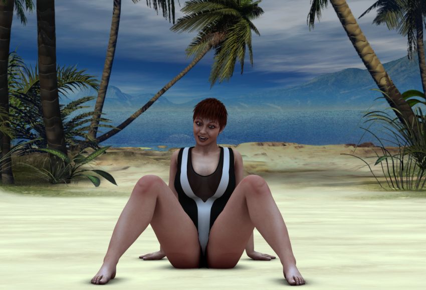 3d ass beach big_breasts housewife isabelle_(boudartmoreau) isabelle_cartoons_truestory_toons mature_female