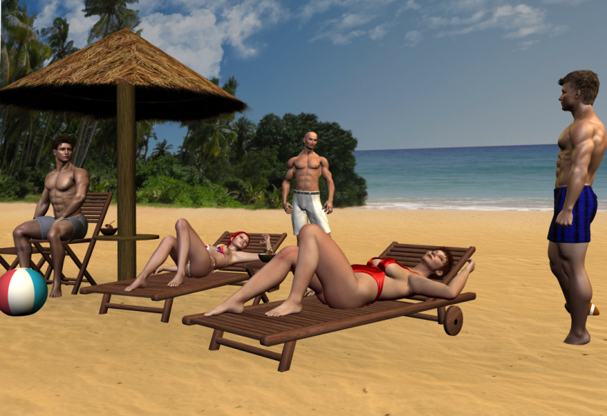 3d ass beach big_breasts cheating_wife housewife isabelle_(boudartmoreau) isabelle_cartoons_truestory_toons mature_female