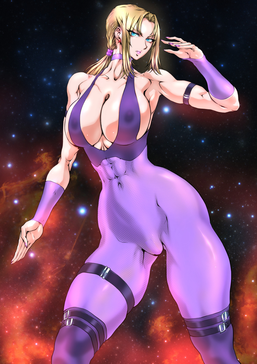 1girl absurd_res alluring big_breasts blue_eyes bodysuit breasts cleavage high_res long_hair namco nina_williams silf tekken tekken_1 tekken_2 tekken_3 tekken_4 tekken_5_dark_resurrection tekken_7 tekken_8 tekken_blood_vengeance tekken_tag_tournament tekken_tag_tournament_2 yuri_ai