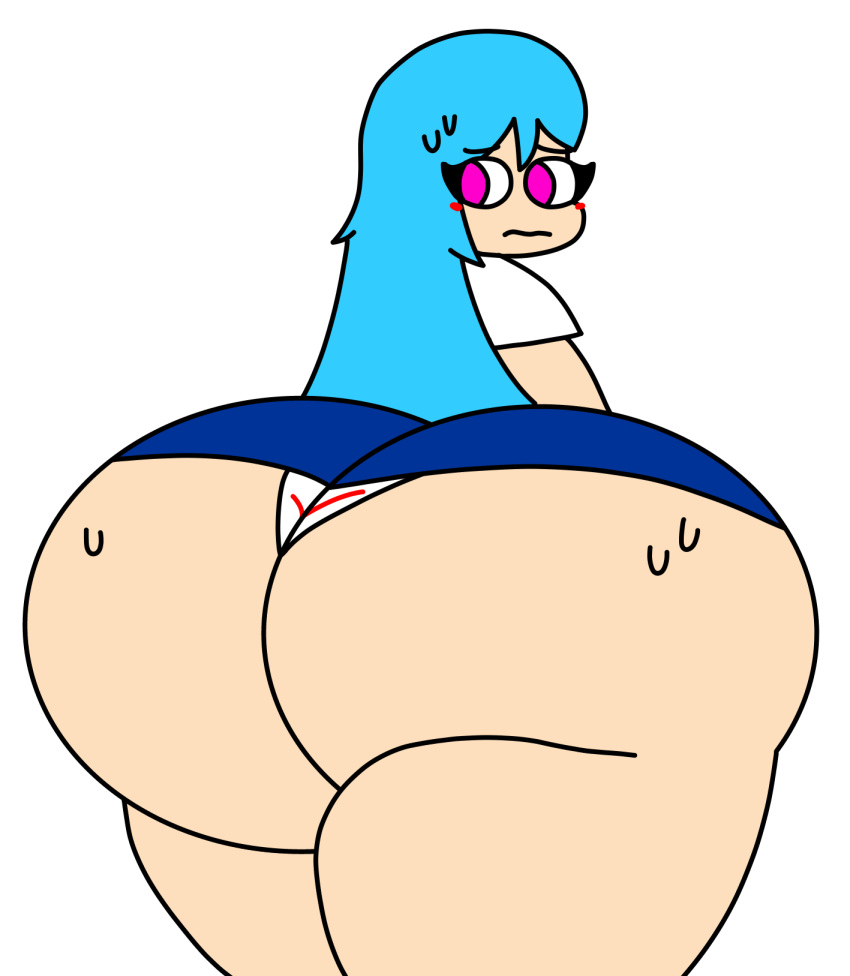 ass big_ass edit edited_art fat_ass fnf_mods friday_night_funkin friday_night_funkin_mod hyper_ass sky_(friday_night_funkin) sweat traced traced_art