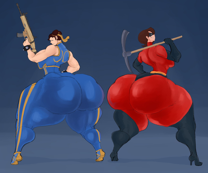 artist_request capcom chun-li disney elastigirl helen_parr pixar street_fighter tagme tagme_(artist) the_incredibles twitter_link