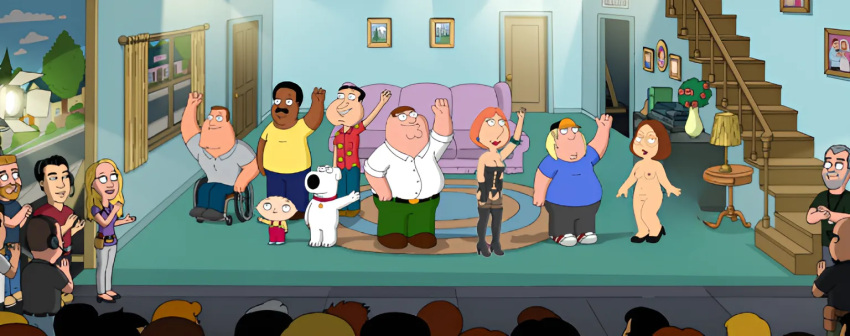 brian_griffin chris_griffin cleveland_brown crew family_guy glenn_quagmire joe_swanson lois_griffin meg_griffin peter_griffin