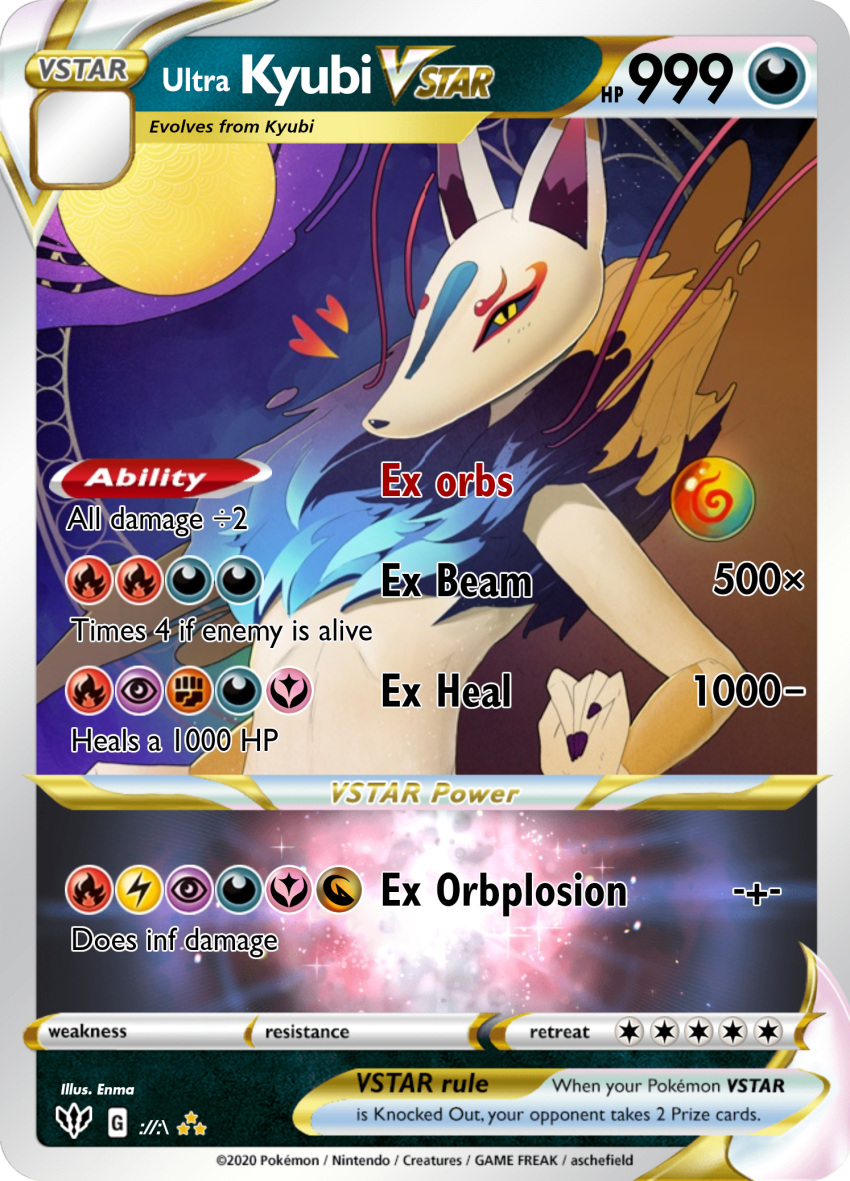 kyubi kyubi_(yo-kai_watch) pokemon_card shadow_kyubi yo-kai_watch yokaiwatch