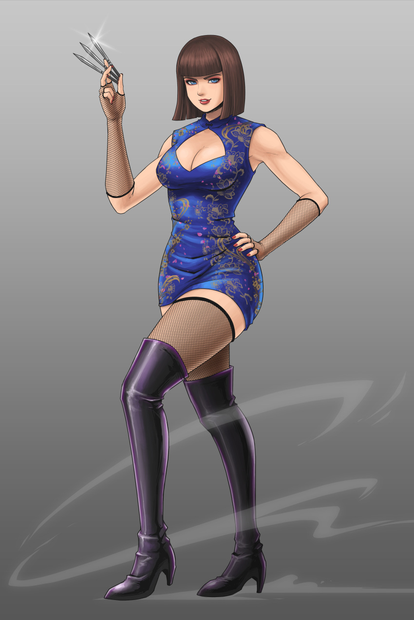 1girl anna_williams bandai_namco blue_dress cleavage commission commission_art commissioner_upload gdaigonart geoffrey_daigon marian_zapico namco namco_bandai tekken tekken_(2010_film) tekken_1 tekken_2 tekken_3 tekken_5 tekken_5_(dark_resurrection) tekken_5_dark_resurrection tekken_6 tekken_7 tekken_blood_vengeance tekken_tag_tournament tekken_tag_tournament_2 twitter