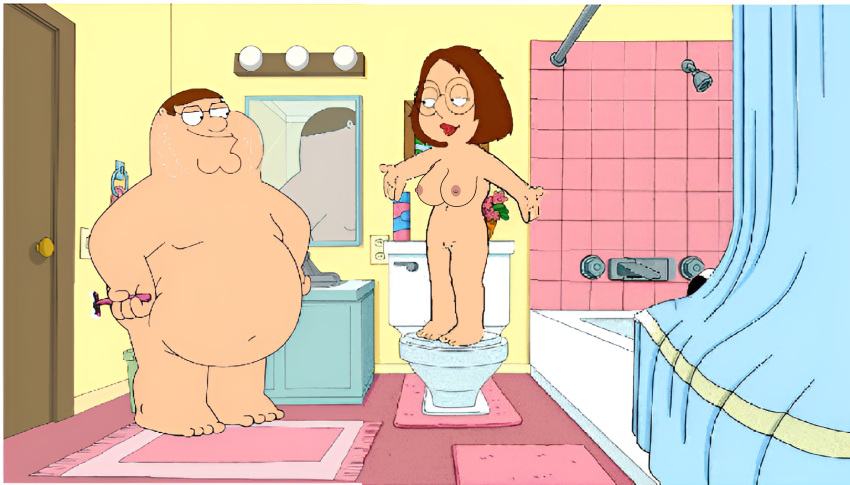 bath_room incest meg_griffin peter_griffin shaving_pussy