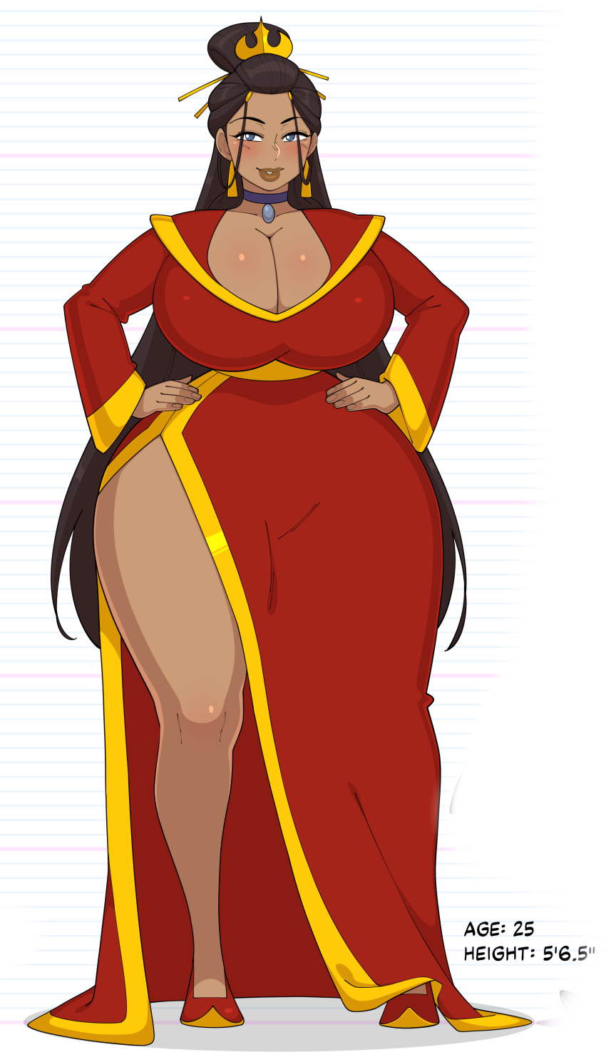 avatar:_the_last_airbender big_breasts brown_hair brown_skin deztyle gigantic_ass hourglass_figure katara photoshop