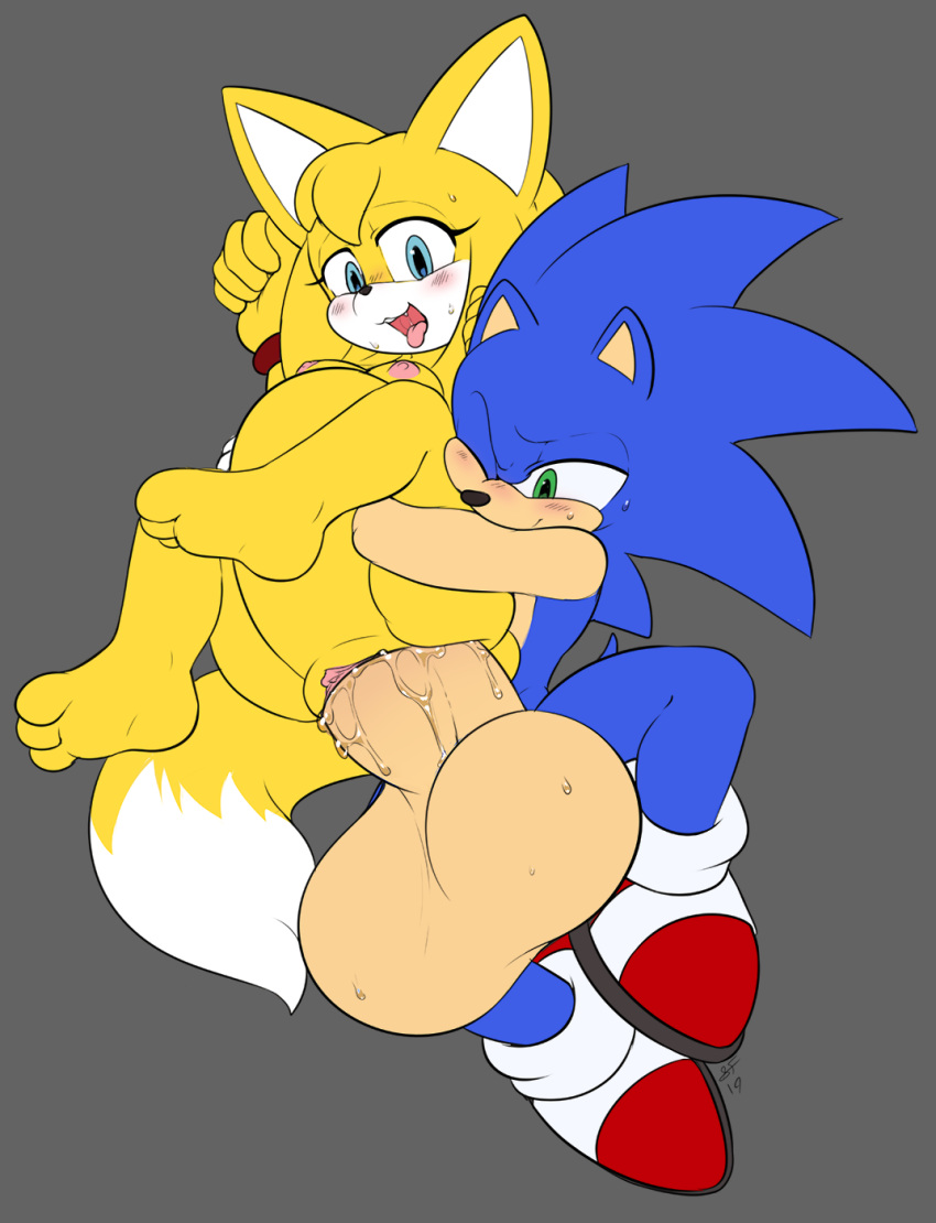 big_penis sega slimefur sonic_the_hedgehog stomach_bulge zooey_the_fox