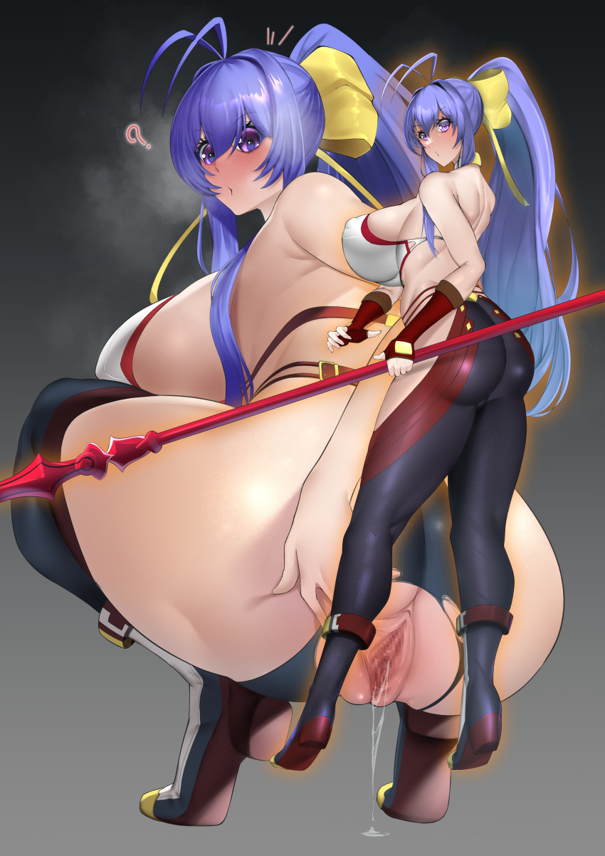 1girl 1girl 1girl big_breasts blazblue blue_hair breasts clothed_female female_focus female_only high_res long_hair mai_natsume mature mature_female solo_female solo_focus tagme terada_sp video_game_character video_game_franchise