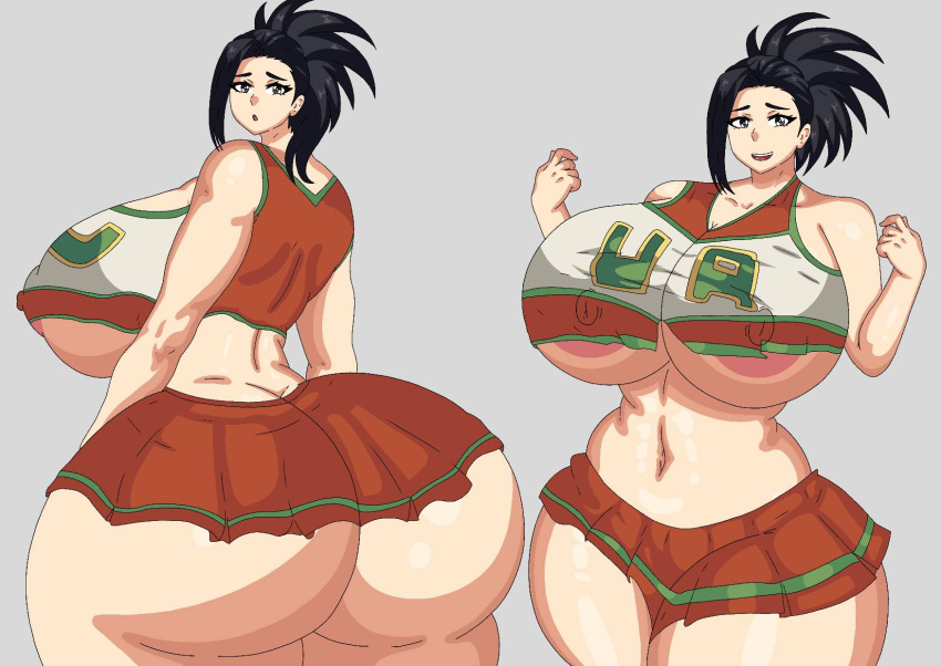 black_hair gigantic_ass gigantic_breasts gohu13 hourglass_figure momo_yaoyorozu my_hero_academia yaoyorozu_momo