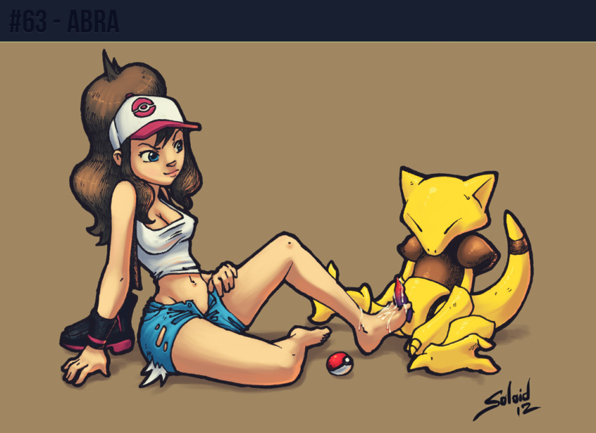 abra footjob hilda_(pokemon) humans_of_pokemon nintendo pokemon pokemon_black_and_white pokemon_bw pokephilia soloid touko_(pokemon) white_(pokemon)