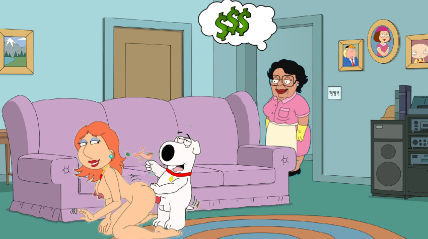 brian_griffin consuela family_guy female_butt_nudity female_frontal_nudity female_nudity lois_griffin