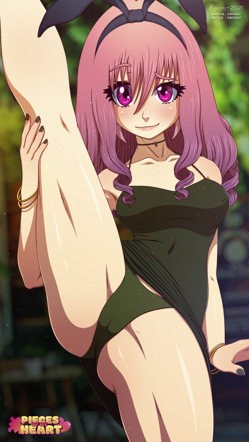 erkerut large_breats long_hair purple_eyes purple_hair smile