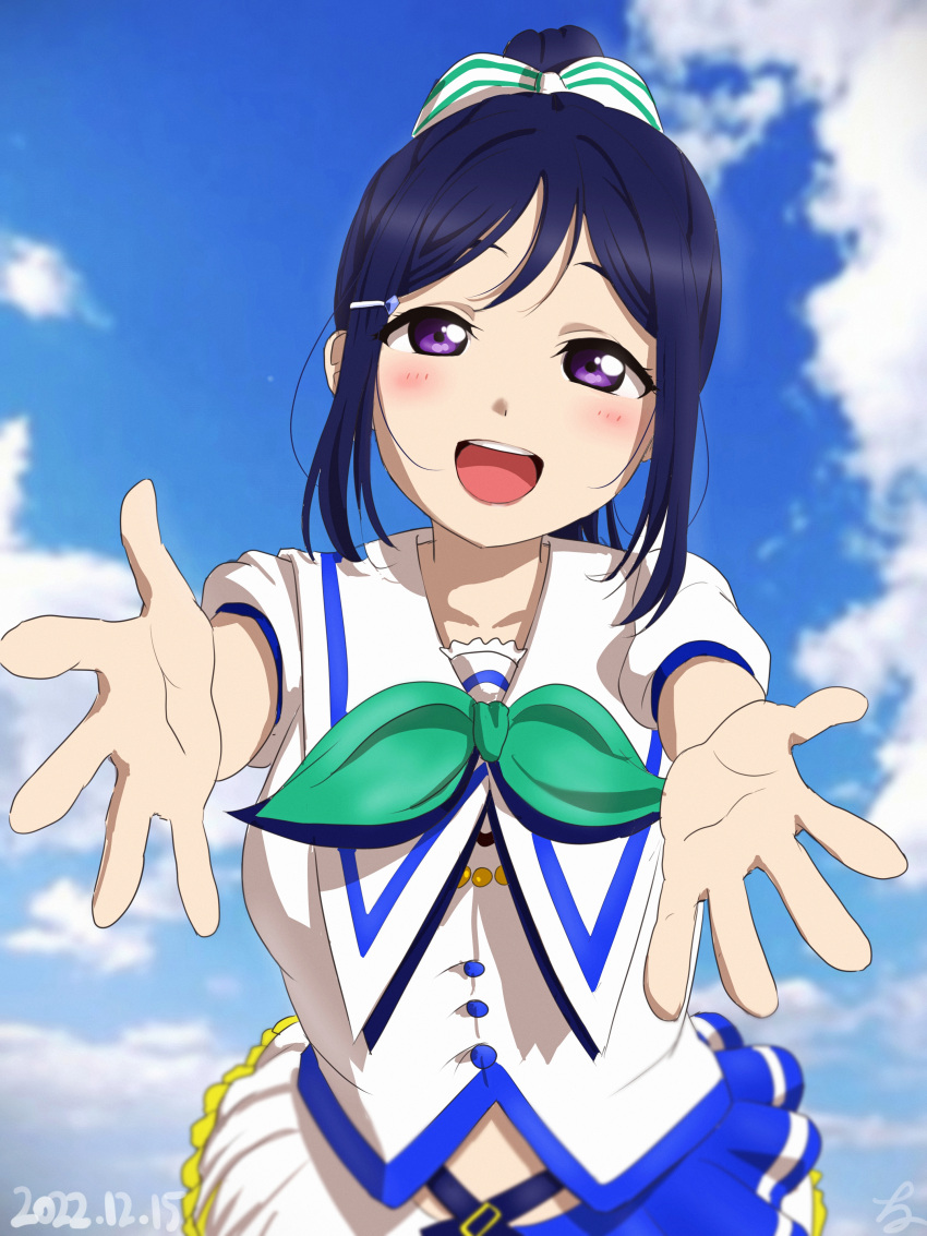 1girl blue_hair female_focus high_res long_hair love_live! love_live!_sunshine!! matsuura_kanan