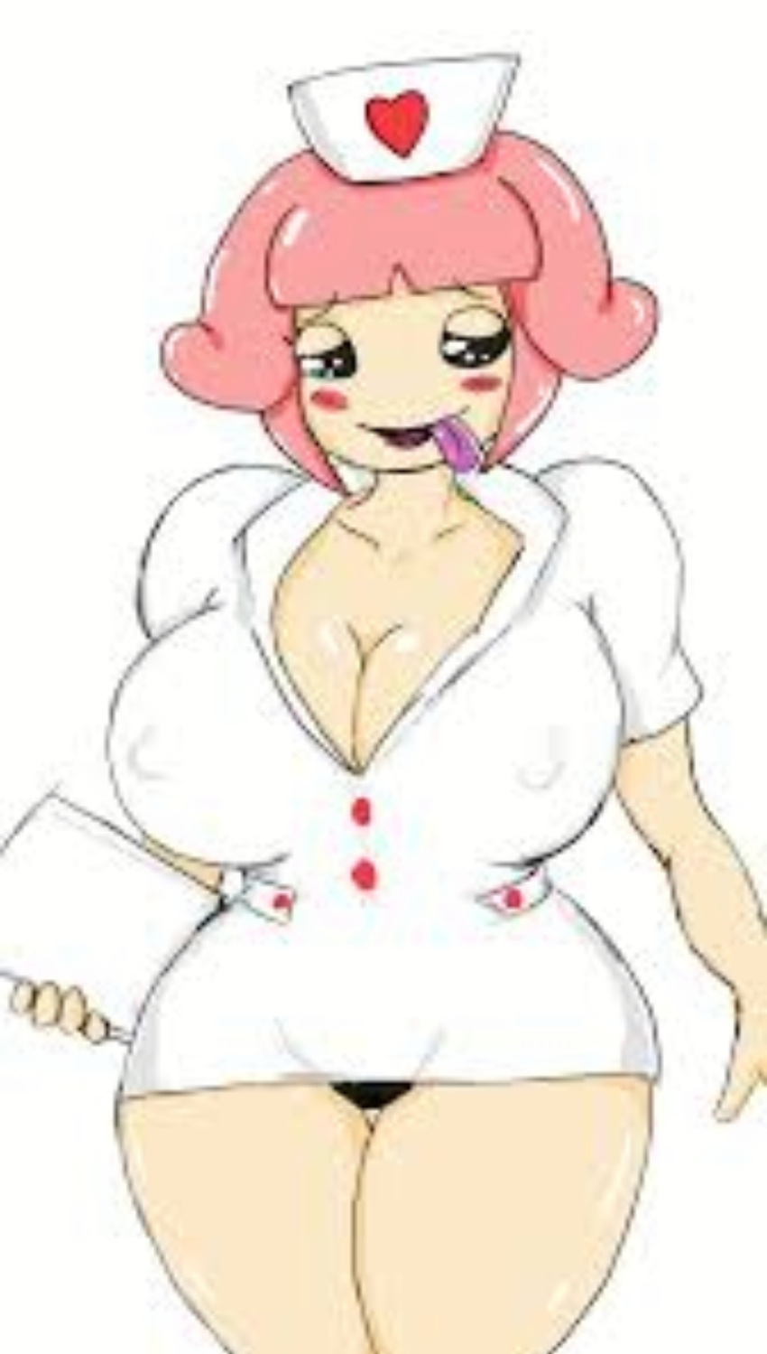 1girl nurse nurse-tongus(ykw) tongue yo-kai_watch yo-kai_watch_2