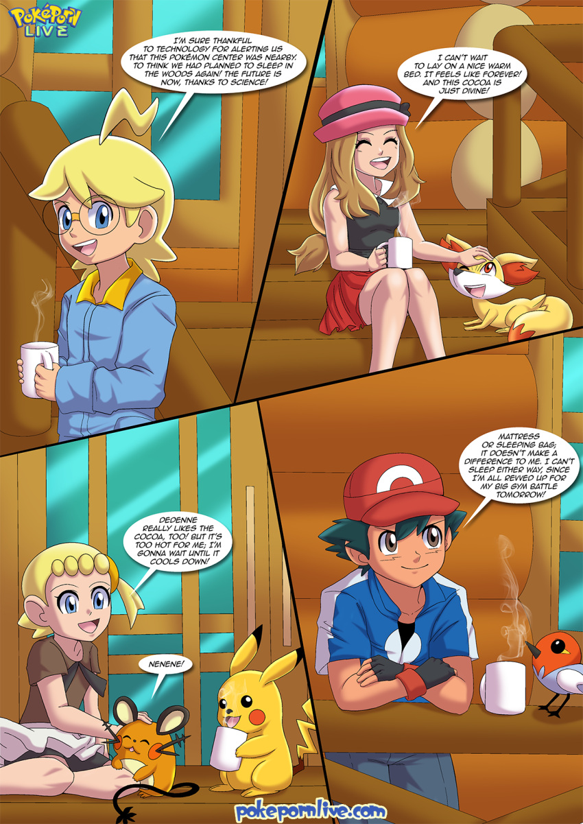 ash_ketchum bbmbbf bonnie citron_(pokemon) clemont comic dedenne eureka_(pokemon) fennekin fletchling palcomix pikachu pokemon pokepornlive satoshi_(pokemon) serena_(pokemon) wet_dreams_3