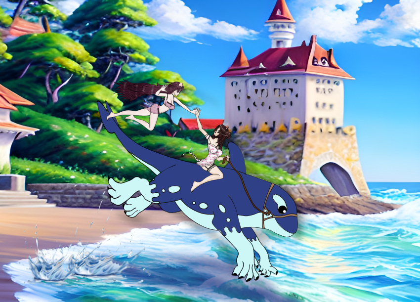 beach castle ellectrify minaowa muschelshreck not_porn ocean oma_the_orcane original original_character vtuber