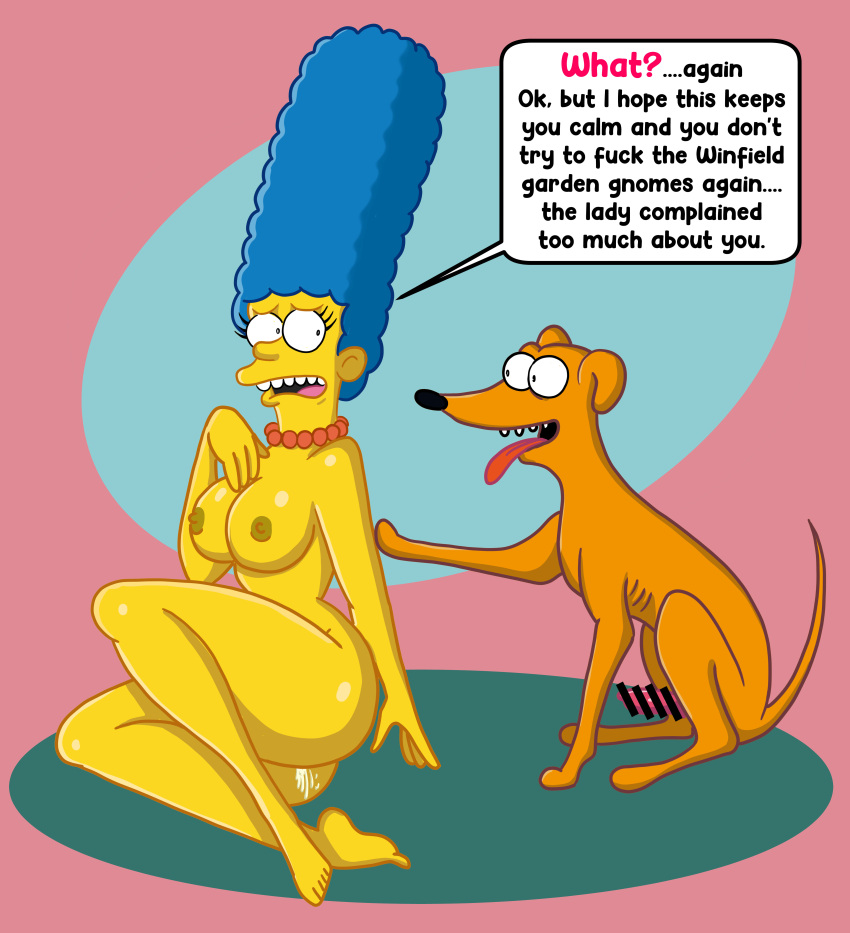 beastiality marge_simpson milf santa's_little_helper the_simpsons