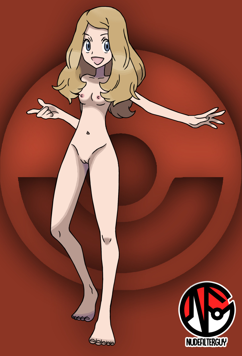 nude nude_female nudefilterguy pokemon serena_(pokemon)