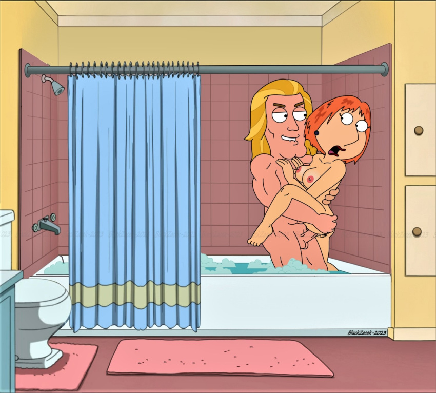 ass bath blackzacek breasts erect_nipples erect_penis family_guy horatio_(family_guy) huge_penis lois_griffin rape thighs