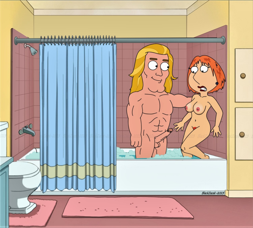 blackzacek breasts erect_nipples erect_penis family_guy horatio_(family_guy) huge_penis lois_griffin nude pubic_hair pussy thighs