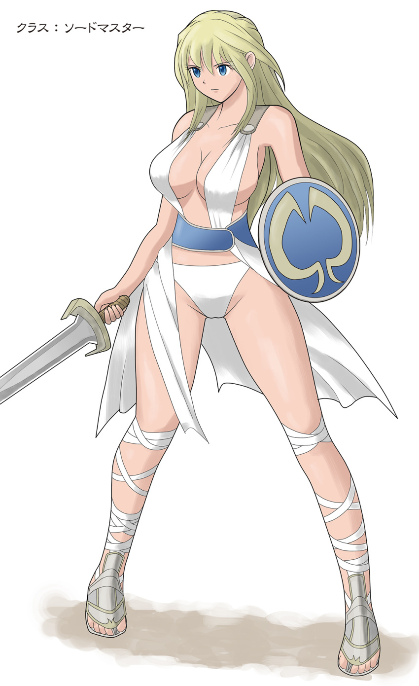 1girl alluring big_breasts breasts high_res milf ogi_(279691) project_soul shield silf sophitia_alexandra soul_calibur soul_calibur_ii soul_calibur_iii soul_calibur_vi sword video_game_silf weapon