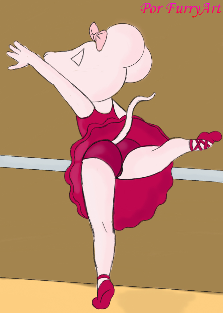 1girl angelina_ballerina angelina_jeanette_mouseling anthro ballerina ballet female_only furry mouse panties por_furryart_(artist) rodent solo_female upskirt young younger_female