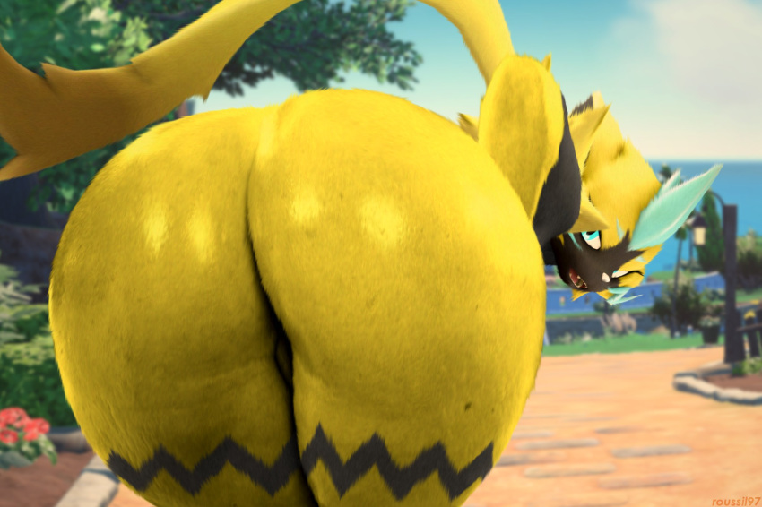 furry furry_female furry_only nintendo otarlette pokémon roussil97 zeraora