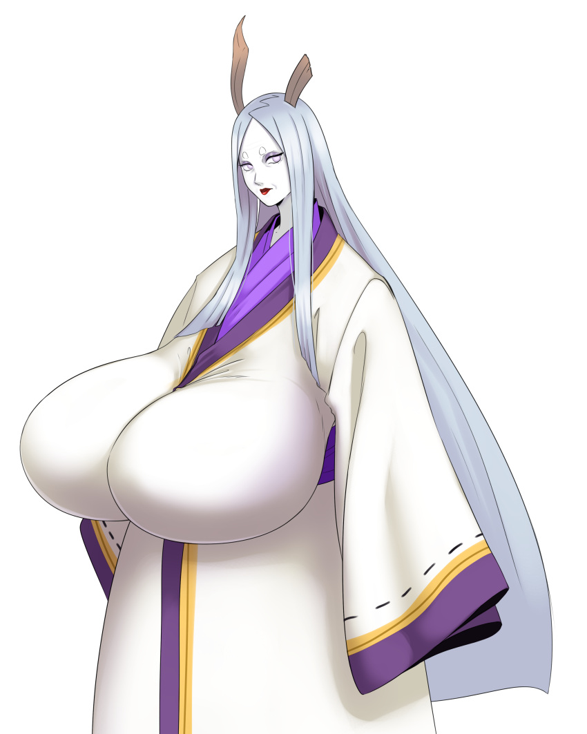 gigantic_breasts huge_breasts kaguya_ootsutsuki kimono naruto sagging_breasts sundown sunnysundown