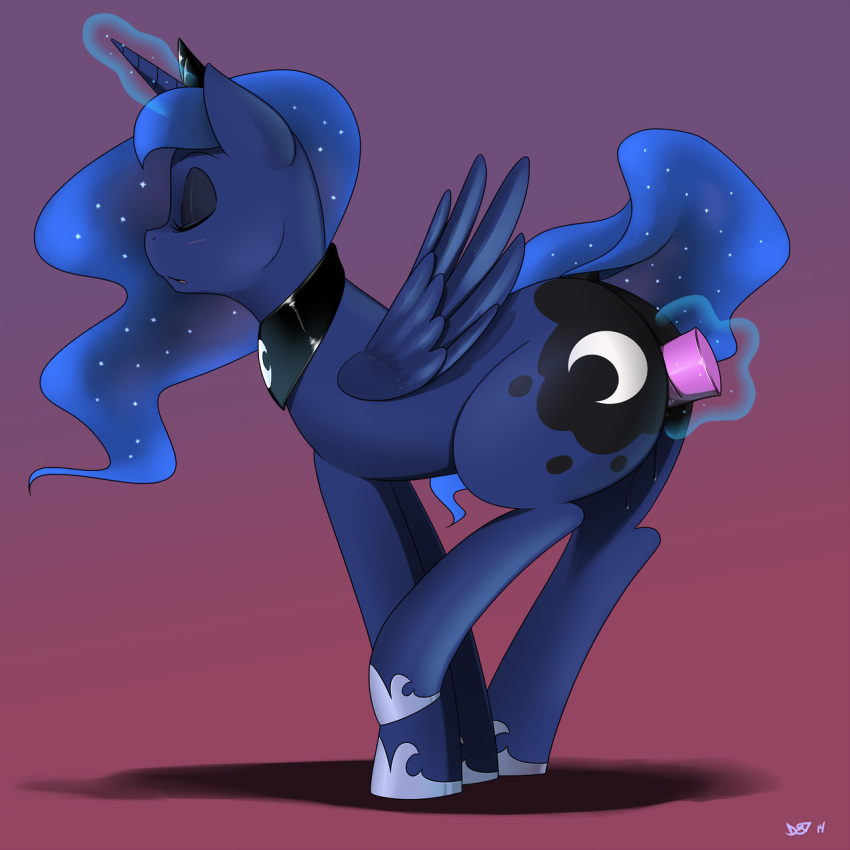 alicorn blush butt cutie_mark devo87 dildo equine female friendship_is_magic fur furry horse mammal my_little_pony pony princess_luna royalty wings