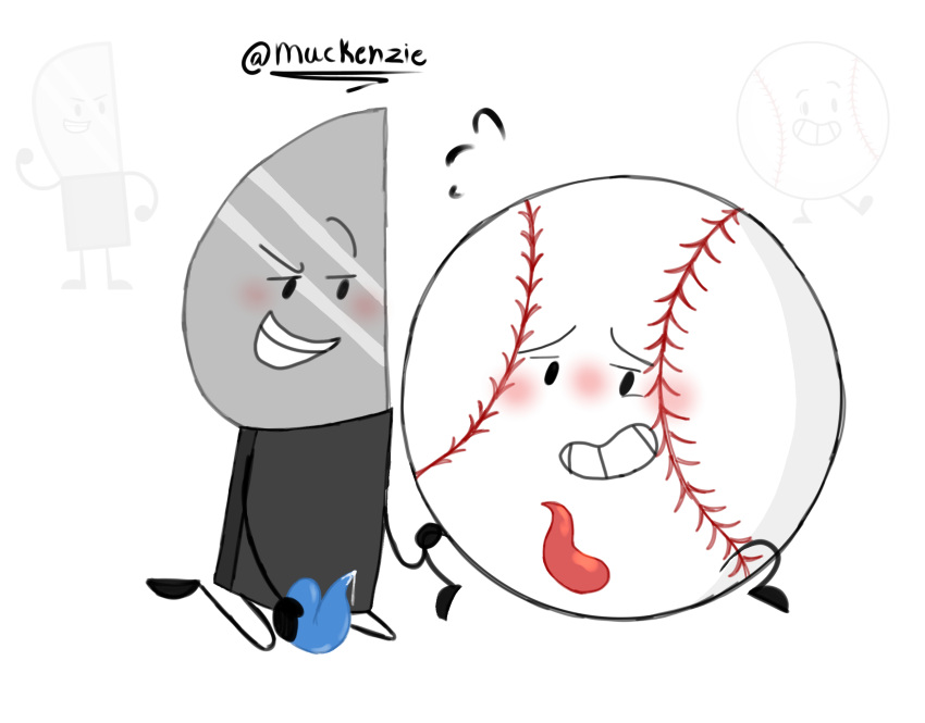 :0 baseball_(ii) blush inanimate_insanity knife_(ii) looking_away mackenziey125 object_shows shy small_dicks smirk tentacle