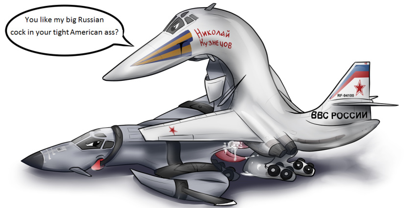 aircraft airplane american anal_sex ballgag gay humor inanimate mechie no_humans penis rockwell_b-1_lancer russian snowll technophilia translated tu-160