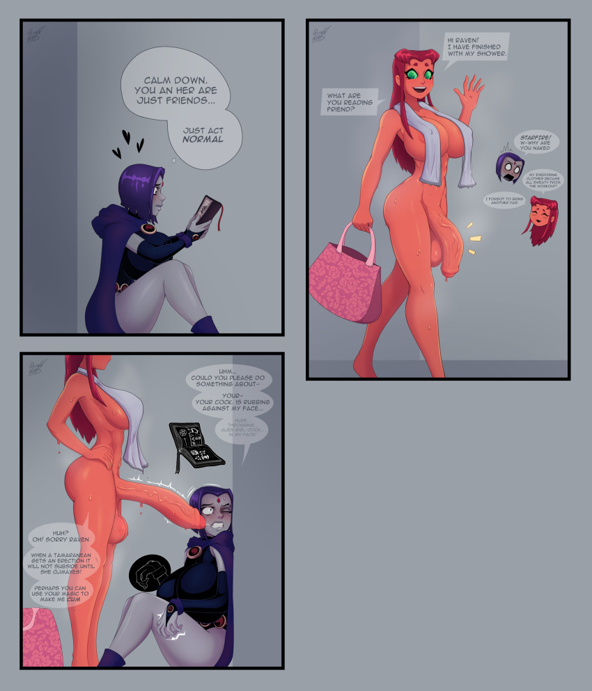 futanari comic Xbooru - comic dc comics futanari quinnart raven (dc) starfire tagme teen  titans | 914597