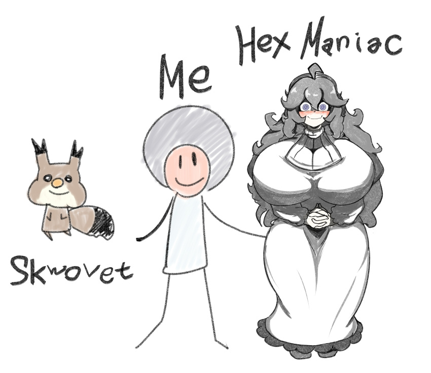 1boy 1girl ass_grab breasts hex_maniac huge_ass huge_breasts long_hair pokemon pokemon_(game) pokemon_xy