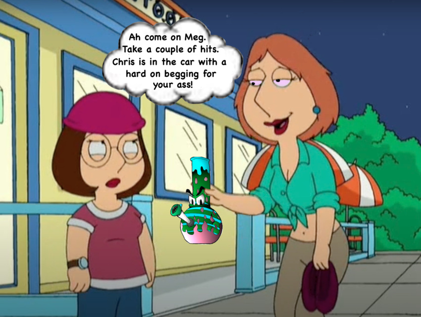 drugs family_guy incest lois_griffin meg_griffin water_pipe