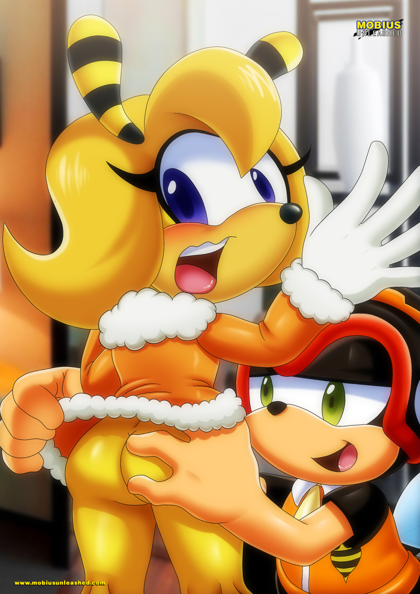 archie_comics bbmbbf charmy_bee dat_ass mobius_unleashed palcomix saffron_bee sega sonic_the_hedgehog_(series) tagme