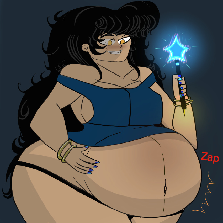 aga_wang agapito_bautista asian big_belly black_hair bloodhoundghostly0 blue_background blue_nail_polish blue_tank_top blue_underwear braclet curly_hair dim_lighting grin long_hair magic nail_polish nickelodeon nicktoons pixiez_magic pixiez_wand pixz-o_wand pregnancy pregnant pregnant_belly pregnant_male pretty_boy pzop rubbing rubbing_belly smile tanned tanned_skin teeth teeth_showing the_pixiez_oddparents ubisoft underwear yellow_eyes