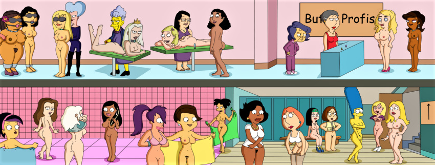 american_dad amy_wong barbara_pewterschmidt becky_arangino big_boob_june bonnie_swanson breasts cheerleader connie_d'amico crash_canyon creek_12 crossover dat_ass disenchantment donna_tubbs family_guy francine_smith frida futurama hayley_smith jillian_russell jillian_wilcox linda_memari lisa_silver lois_griffin marge_simpson meg_griffin mom_(futurama) nipples nude princess_bean roberta_tubbs roxy_wendell shaved_pussy sheila_wendell the_cleveland_show the_simpsons thighs towel turanga_leela