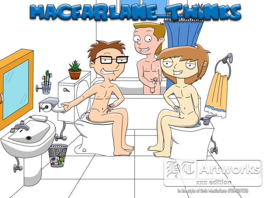 american_dad bathtub bidet bog_roll butt_sink crossover cum cumshot ernie_krinklesac family_guy faucet ht_artworks masturbation nude penis steve_smith stewie_griffin the_cleveland_show tissue toilet toilet_paper twink wash water wipe