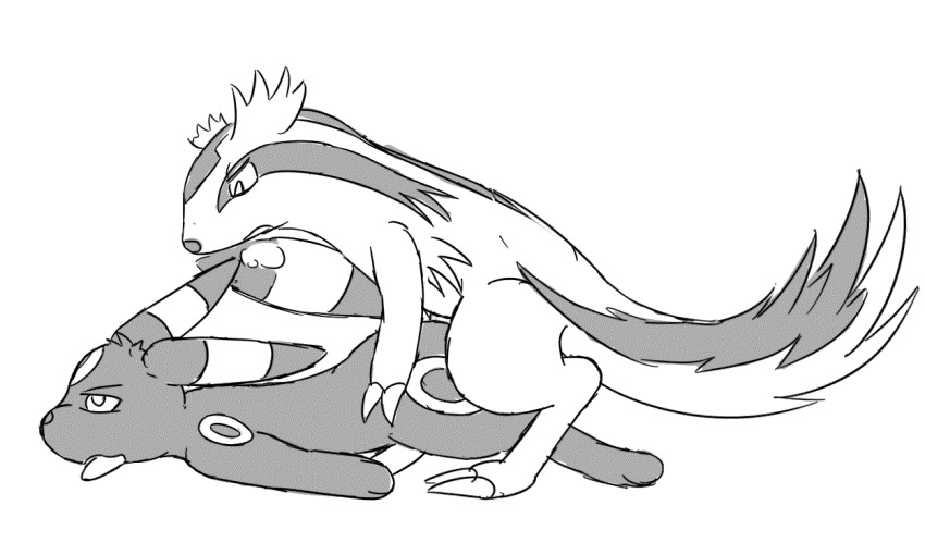 anal candyumbry doggy_position eeveelution linoone male/male male_only monochrome pokemon yaoi