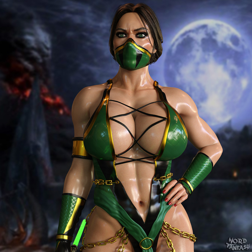 1girl 1girl 1girl 3d alluring ass big_ass big_breasts big_breasts curvaceous curvy dark-skinned_female dark_skin female_focus female_ninja female_only hourglass_figure jade_(mortal_kombat) mortal_kombat mortal_kombat_1_(2023) mortal_kombat_armageddon mortal_kombat_deception mortal_kombat_ii ninja nordfantasy skimpy skimpy_clothes tagme ultimate_mortal_kombat_3 voluptuous wide_hips