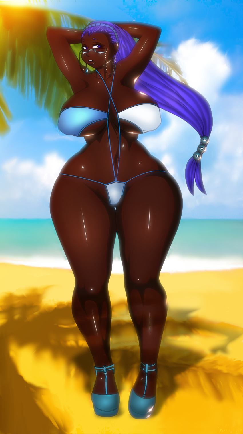 bellum-art dark-skinned_female dark_skin female solo