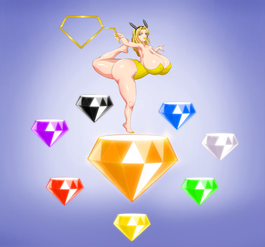 ass baton big_ass big_breasts breasts cleavage commission dat_ass female gymnastics gymnastics_ribbon leotard maria_robotnik rhythmic rhythmic_gymnastics ribbon ribbon_baton ribbon_rhythmic_gymnastics solo sonic_(series)