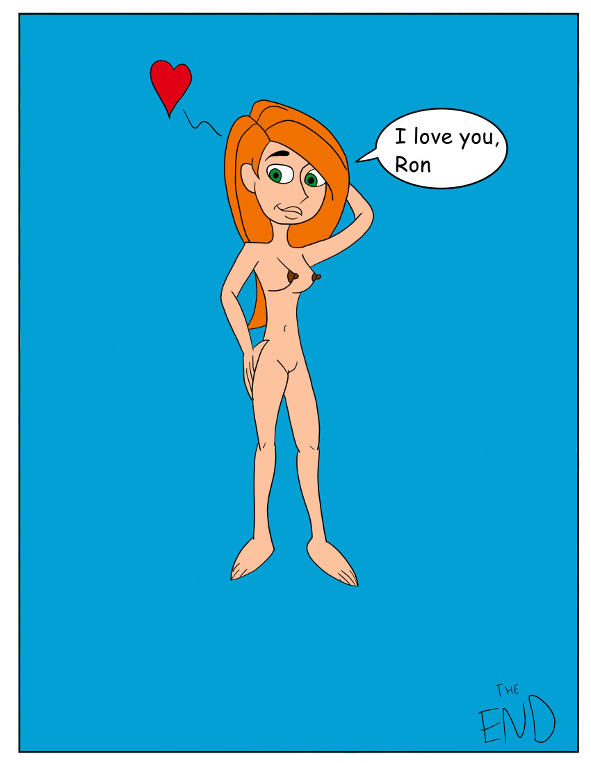 big_breasts blue_background breasts comic disney disney_channel heart kim_possible kimberly_ann_possible matiriani28 nipples nude older older_female taking_off_clothes young_adult young_adult_female young_adult_woman