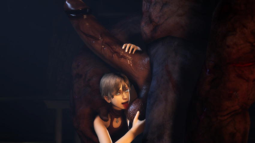 3d big_testicles crossover hair huge_penis left_4_dead licking lordaardvark monster oral penis rebecca_chambers resident_evil source_filmmaker tank tongue